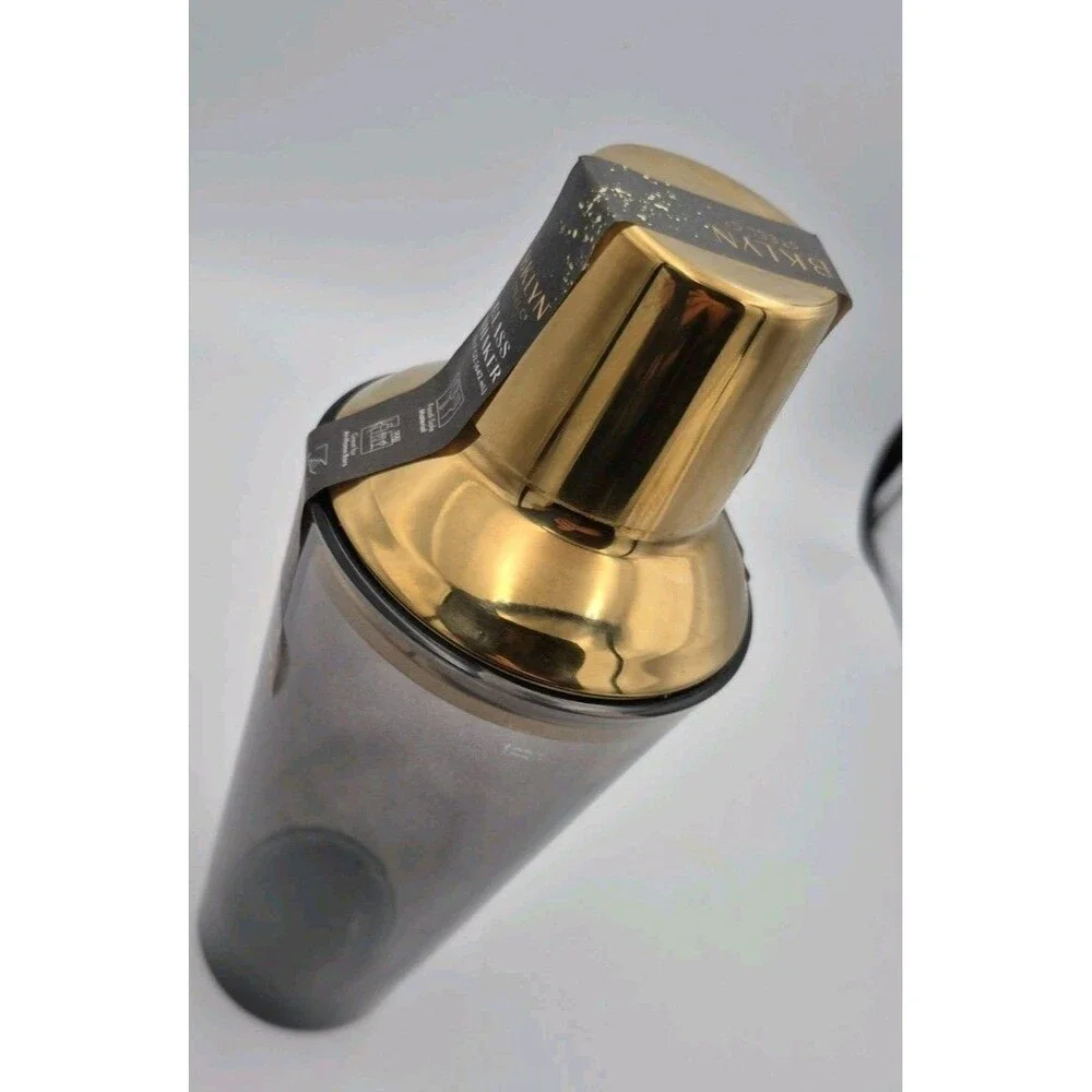Brooklyn Steel Co Glass W/metal Top Cocktail Shaker  - Glass Pre-owned Never Usd
